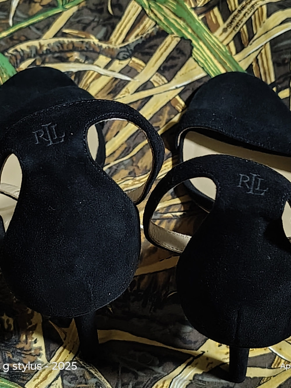 😲🔥 LAUREN RALPH LAUREN-  Black Suede Ankle-Strap Stiletto ( NWOT,& NO BOX 💯 ) - Picture 6 of 10